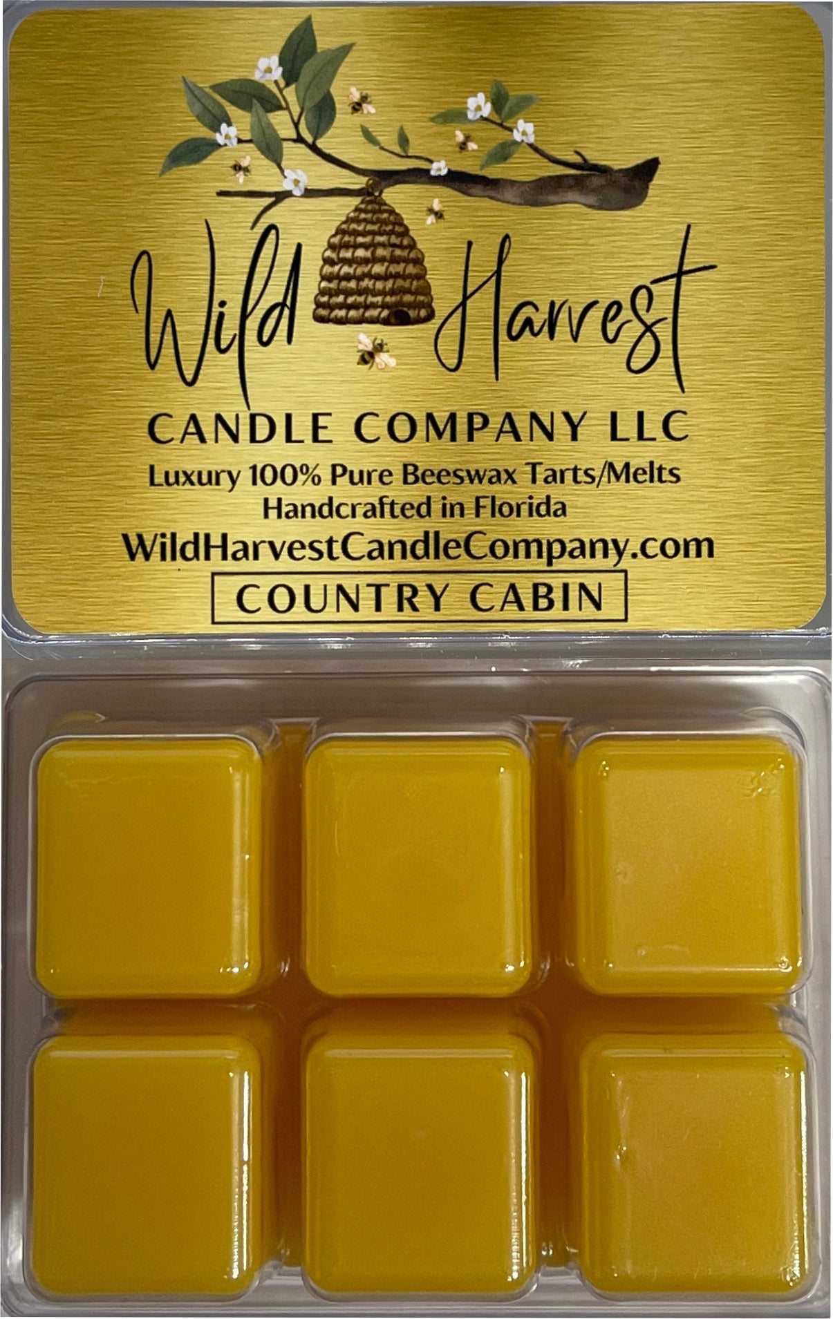 COUNTRY CABIN SCENTED - Pure Beeswax Melts for Warmers, (1-PACK)