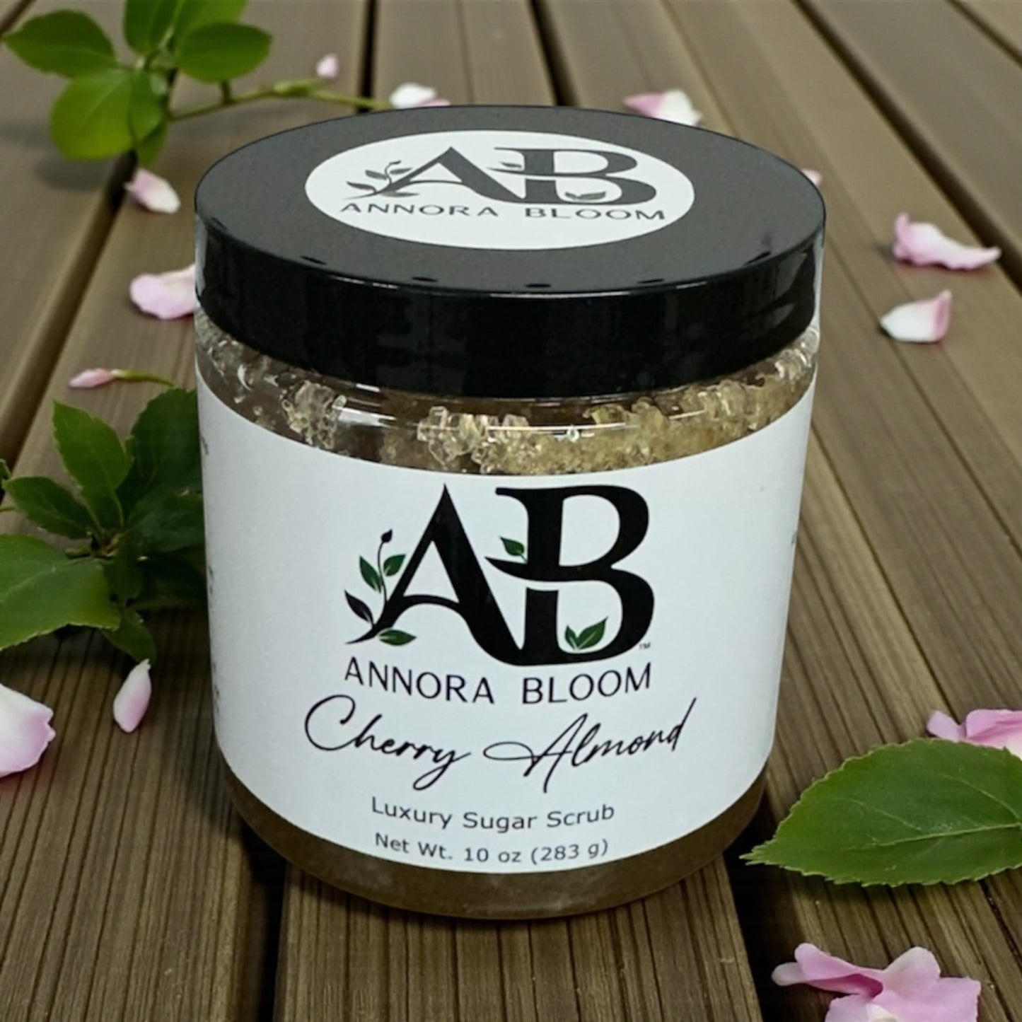 Cherry Almond Luxury Sugar Scrub 10 oz - Annora Bloom
