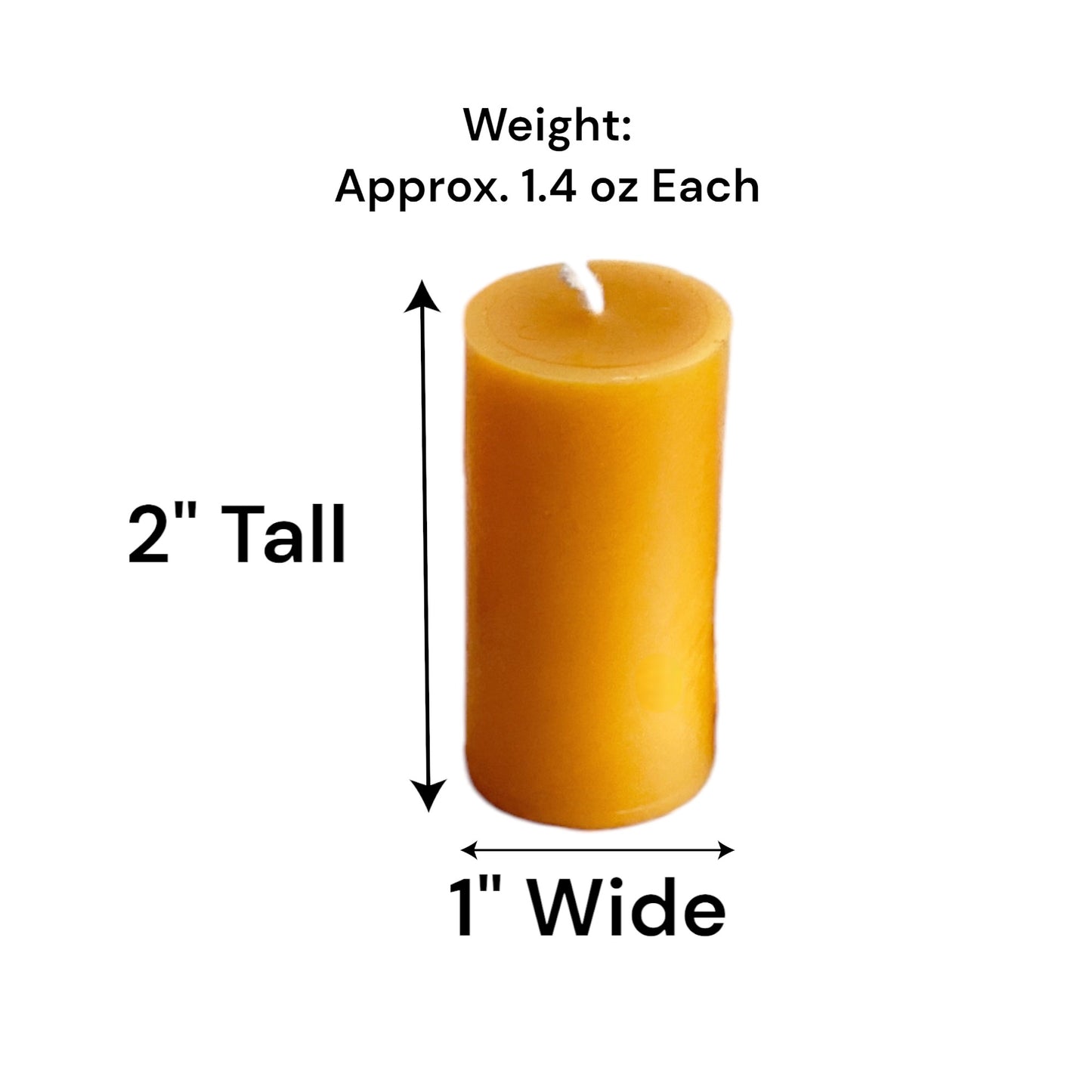 Mini Beeswax Pillar Candles