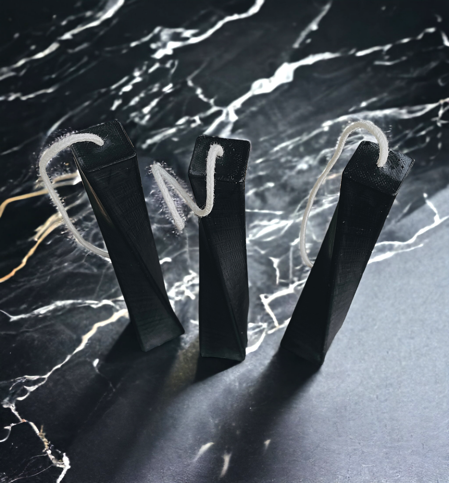 Beeswax Spiral Taper Candles - Black