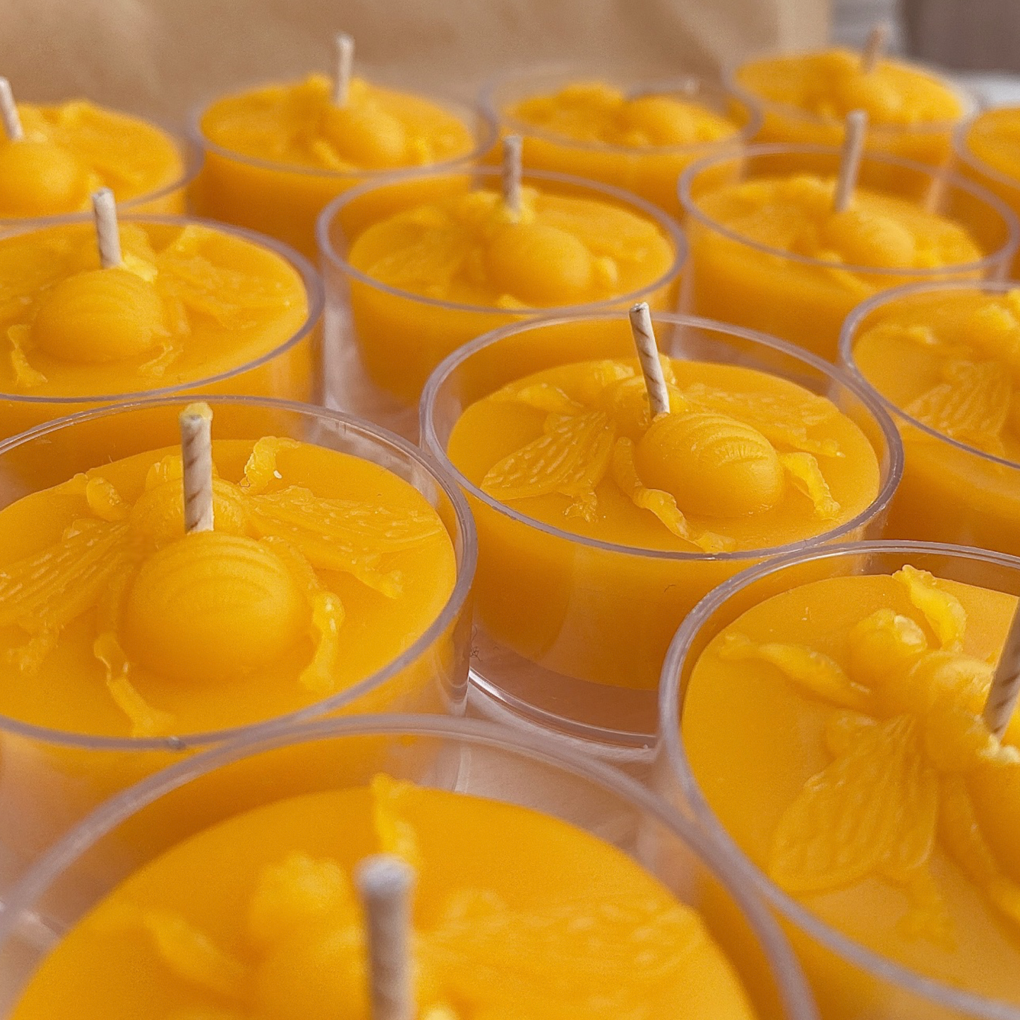 Bee Tea Lights Pure Beeswax Tea light Candles