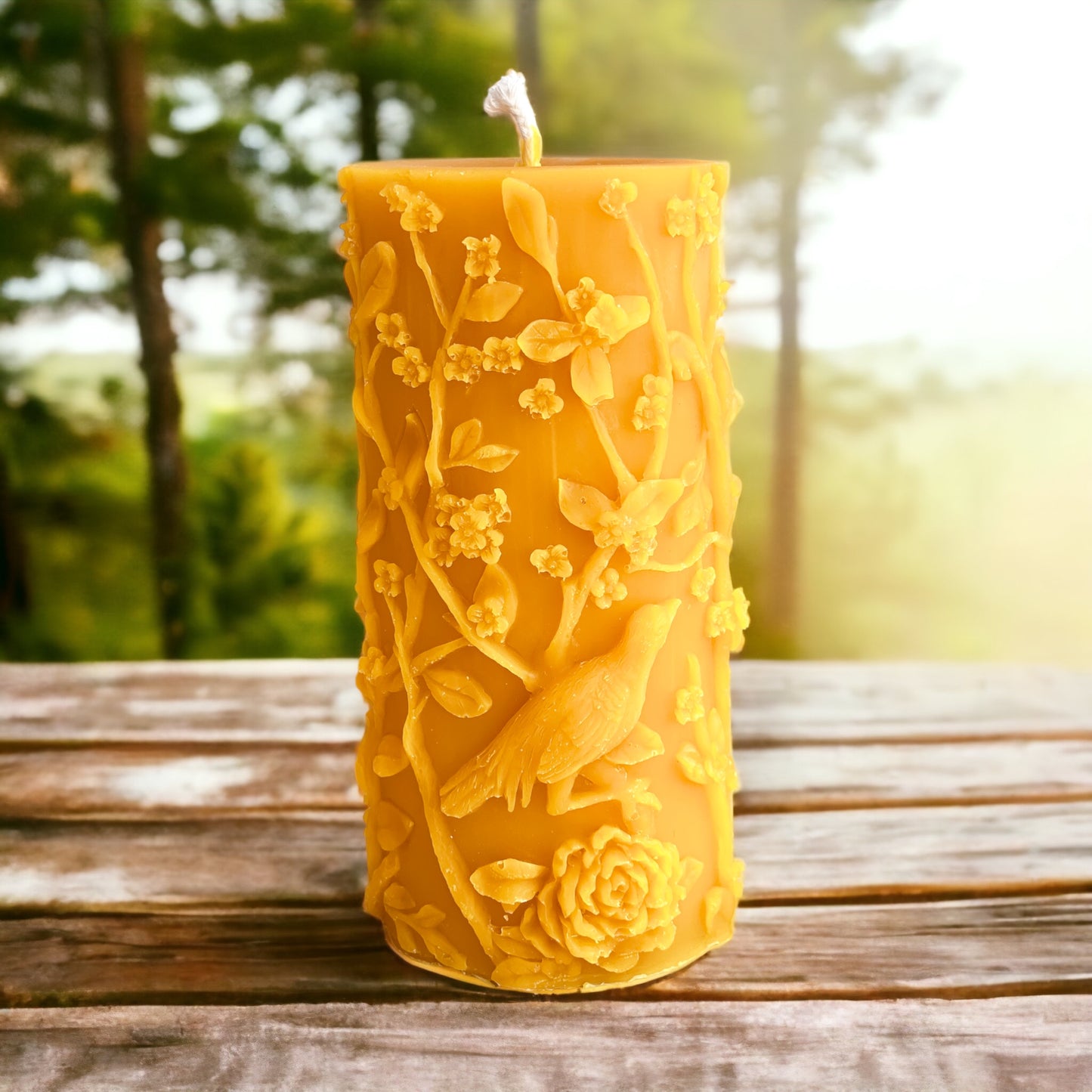 Jungle Beeswax Pillar Candle