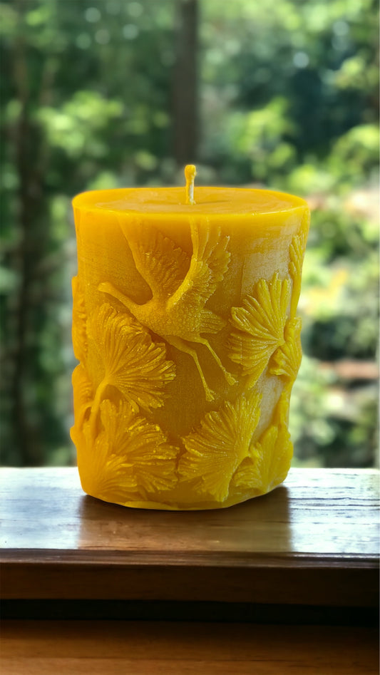 Florida Wilderness Theme Pure Beeswax Pillar Candle