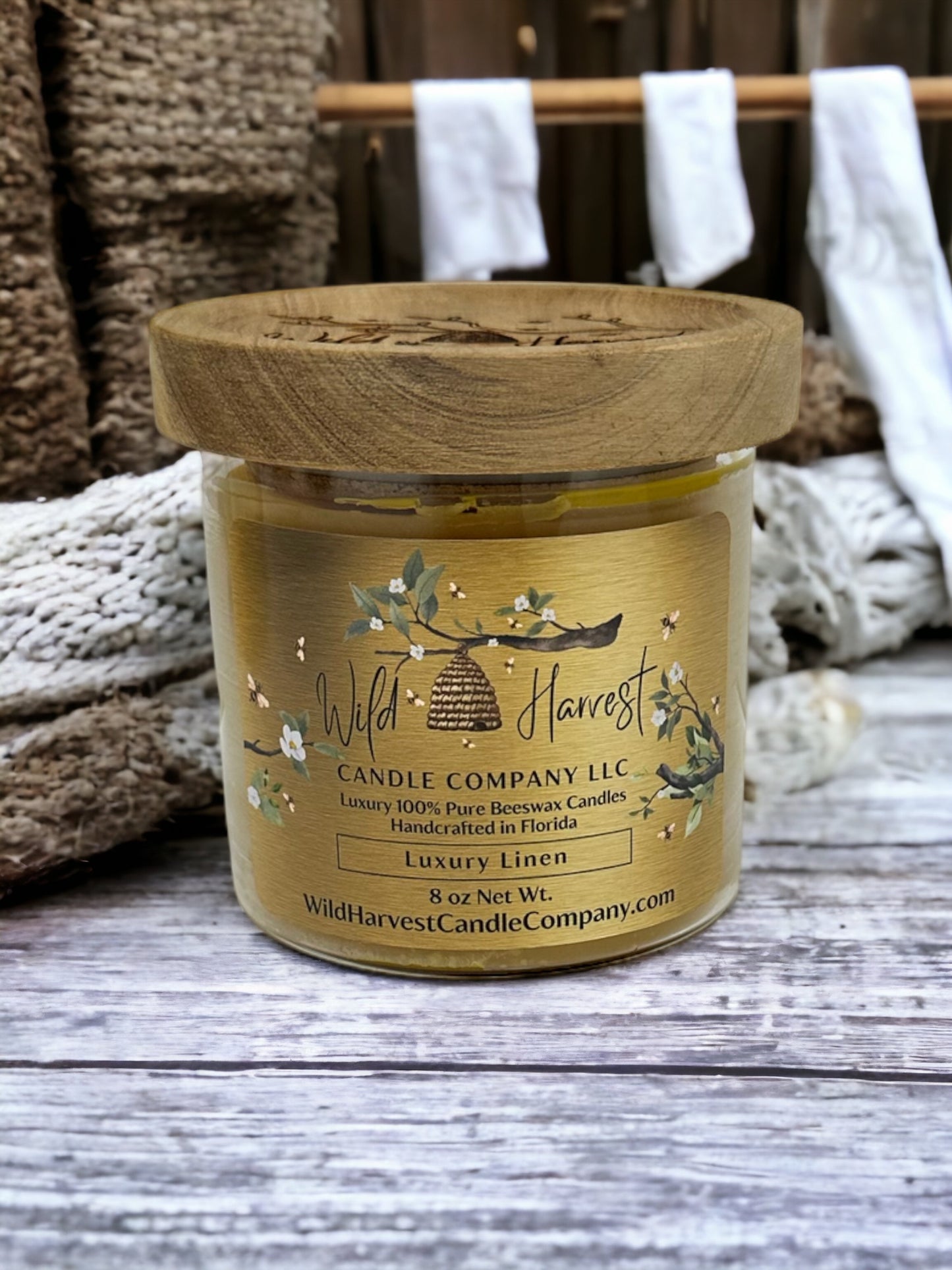 2-Pack Mix or Match 8 oz Scented Pure Beeswax Candles - Candle Gift Set