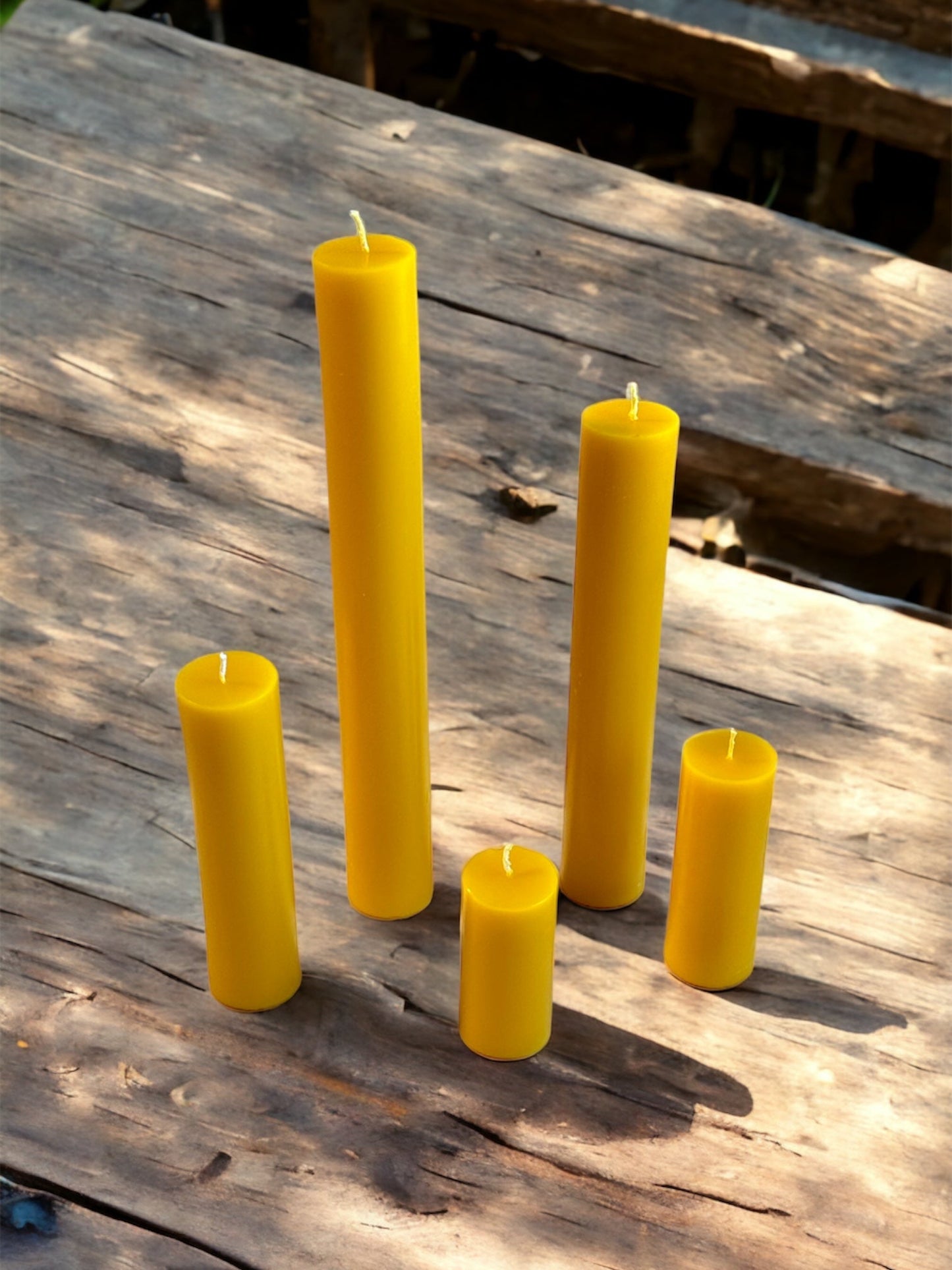 Beeswax Pillar Candles 1.5 Inches Wide - Choose Your Height