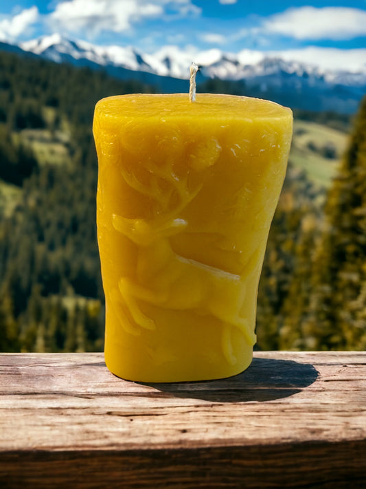 Wilderness Pillar Beeswax Candle
