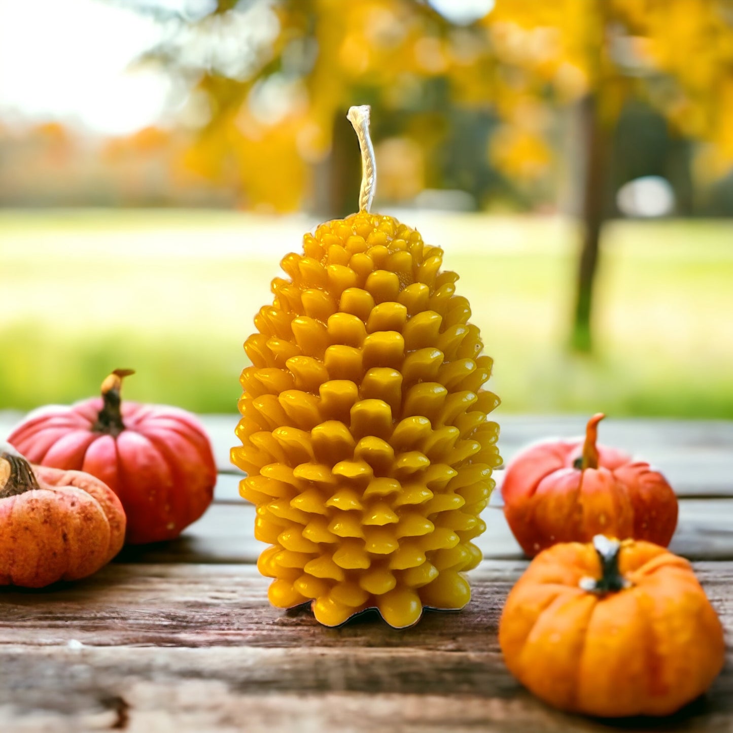 Pinecone Pure Beeswax Candle