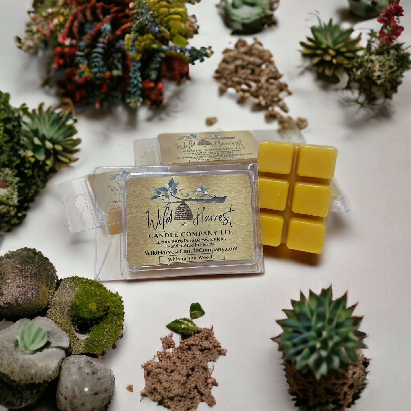 Whispering Woods Scented - Pure Beeswax Melts for Warmers, (1-PACK)