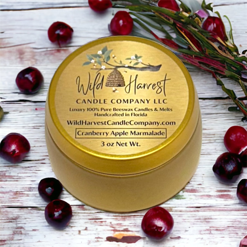 Travel Size Mini Beeswax Candle Tin Bundle - Set of 3 (3 oz Each) Choose Your Scents - Signature Collection
