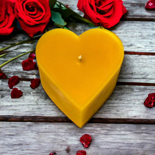 Heart Shape Pure Beeswax Candle