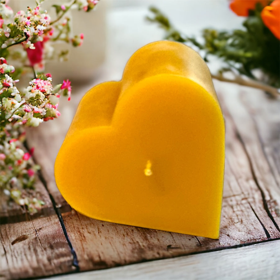 Heart Shape Pure Beeswax Candle