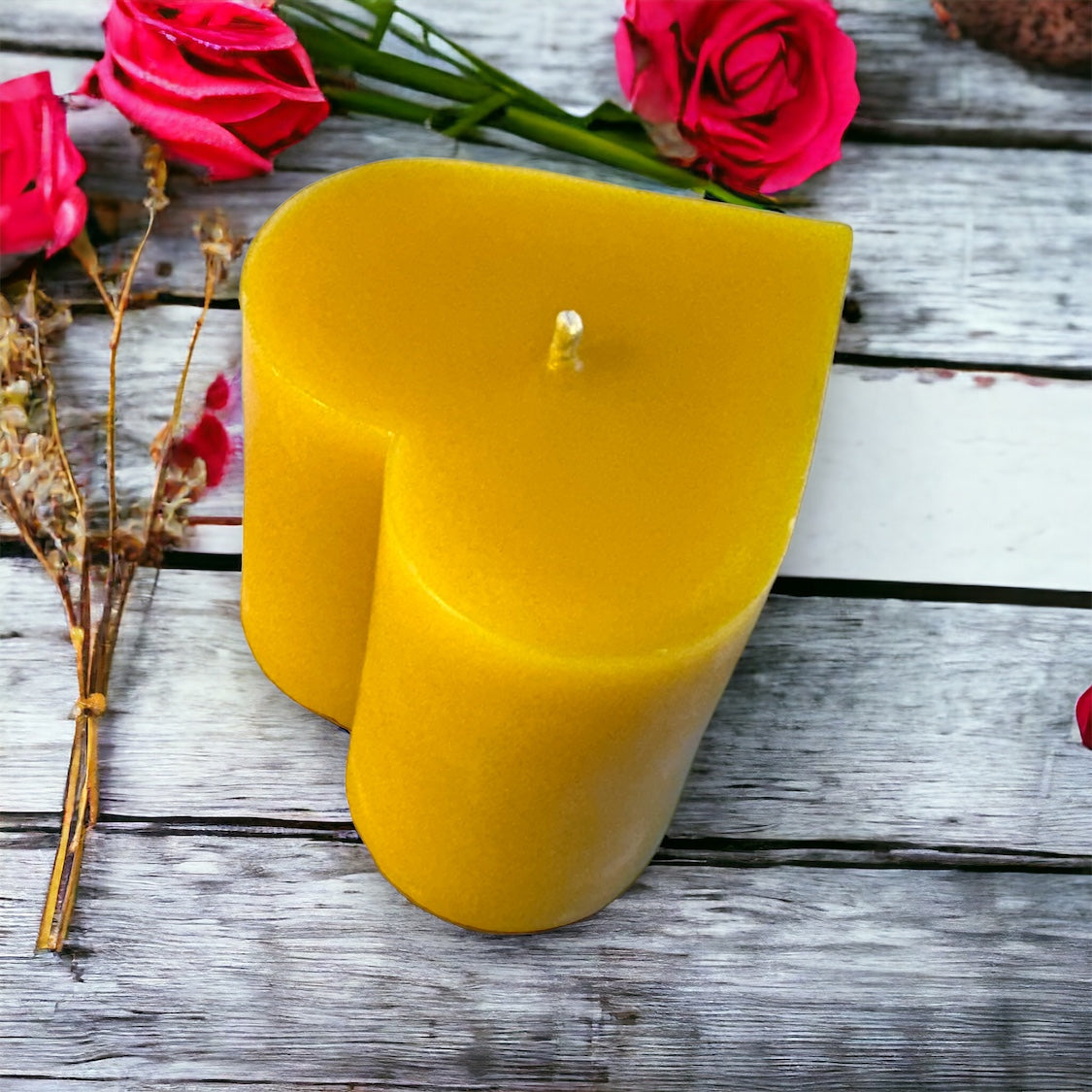 Heart Shape Pure Beeswax Candle