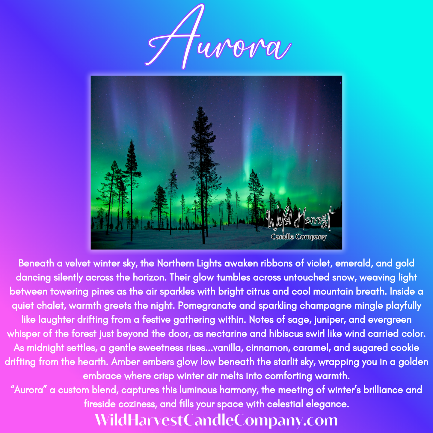 Aurora — 10 oz Double-Wick Luxury Scented Pure Beeswax Candle, Northern Lights Holiday Scent in Opulent White Glass (Limited Edition)