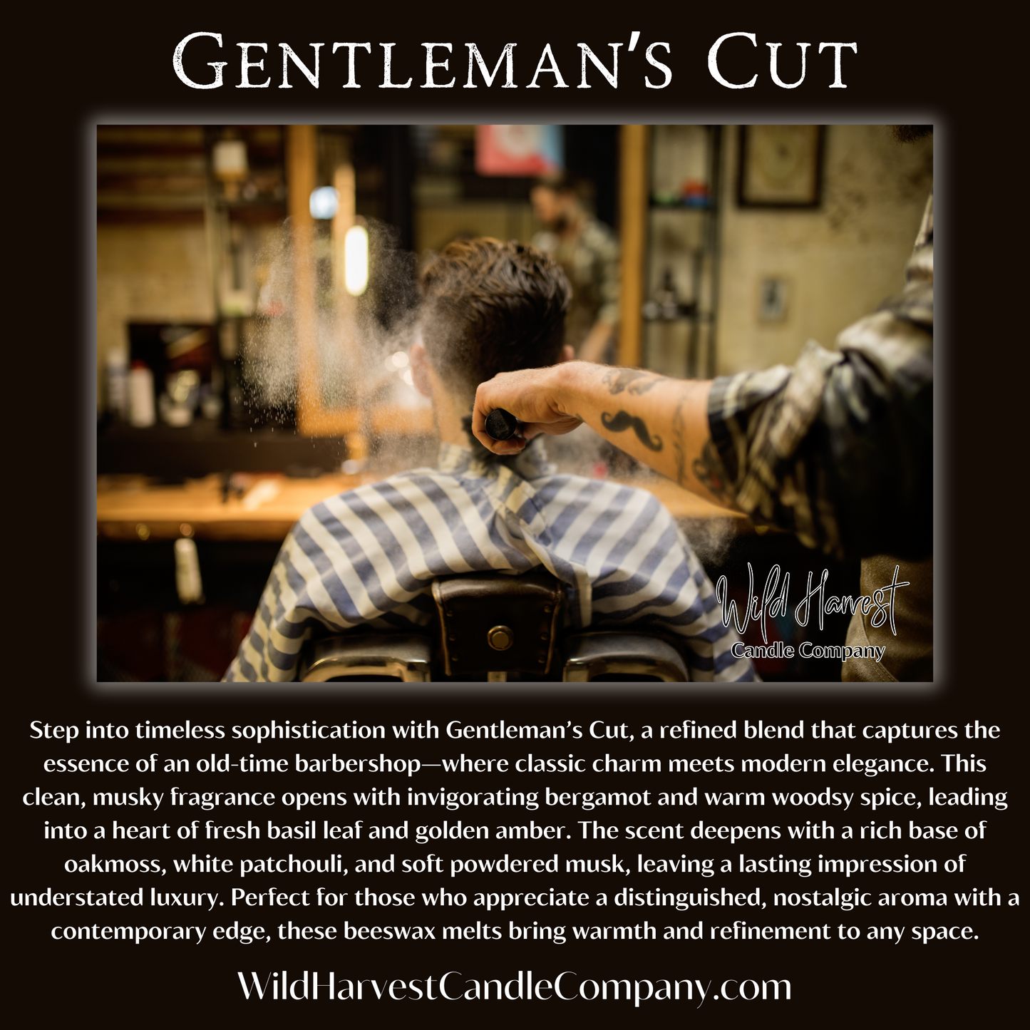 GENTLEMAN'S CUT SCENTED - Pure Beeswax Melts for Warmers, (1-PACK)