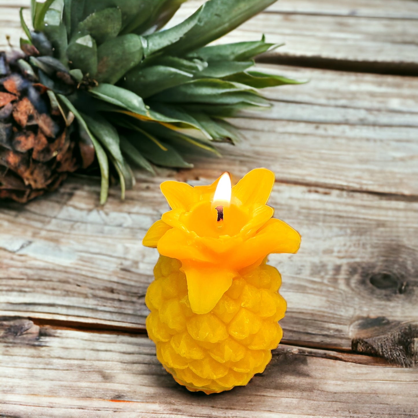 Pineapple Pure Beeswax Candle - Set of 2