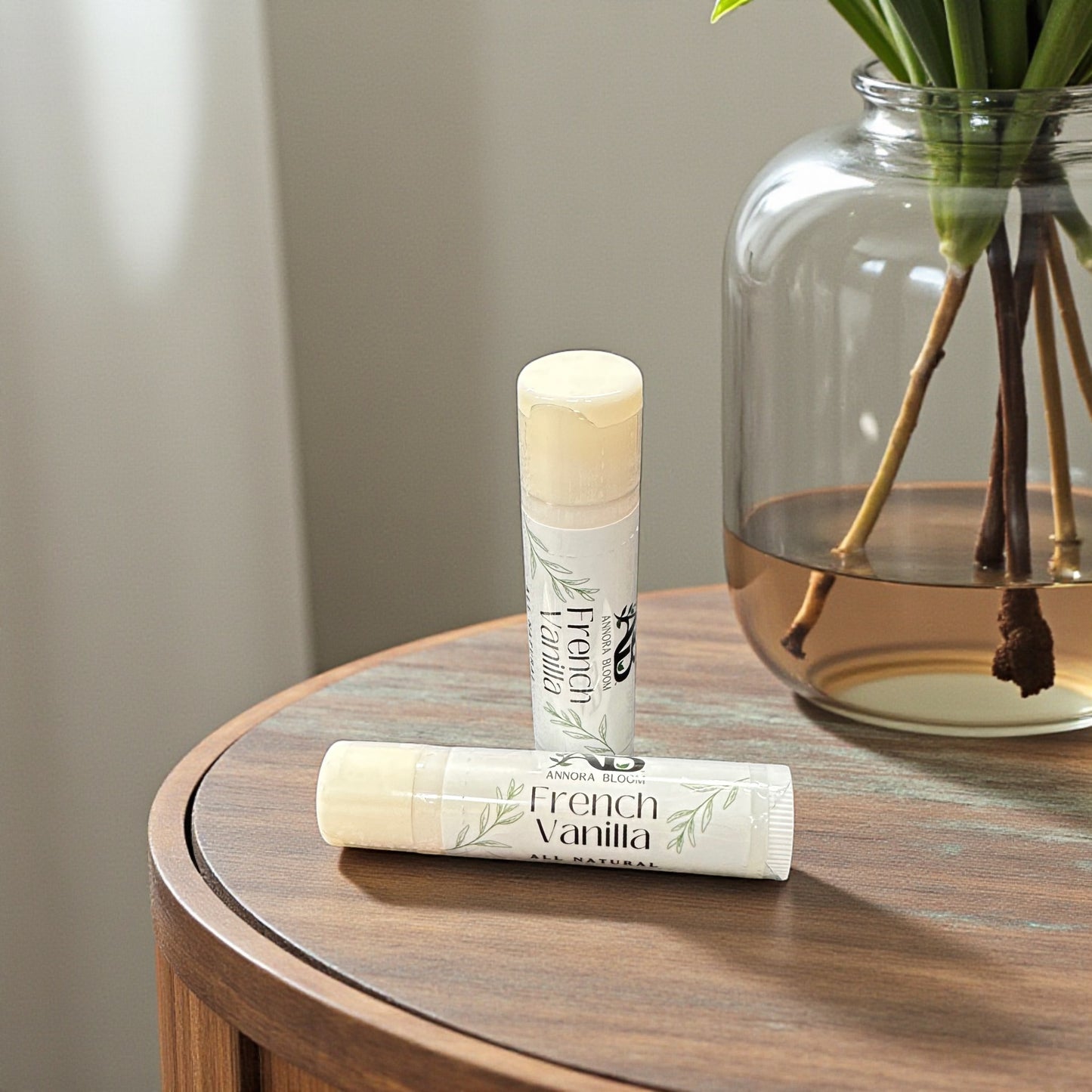 All Natural Lip Balm – French Vanilla | Nourishing Beeswax Lip Care | .15 oz | Set of 2