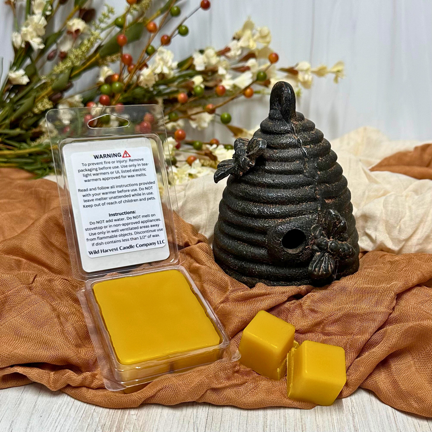 VANILLA CHAI LATTE SCENTED - Pure Beeswax Melts for Warmers, (1-PACK)