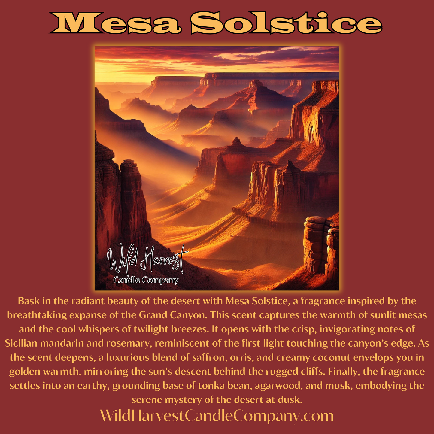 MESA SOLSTICE SCENTED - Pure Beeswax Melts for Warmers, (1-PACK)