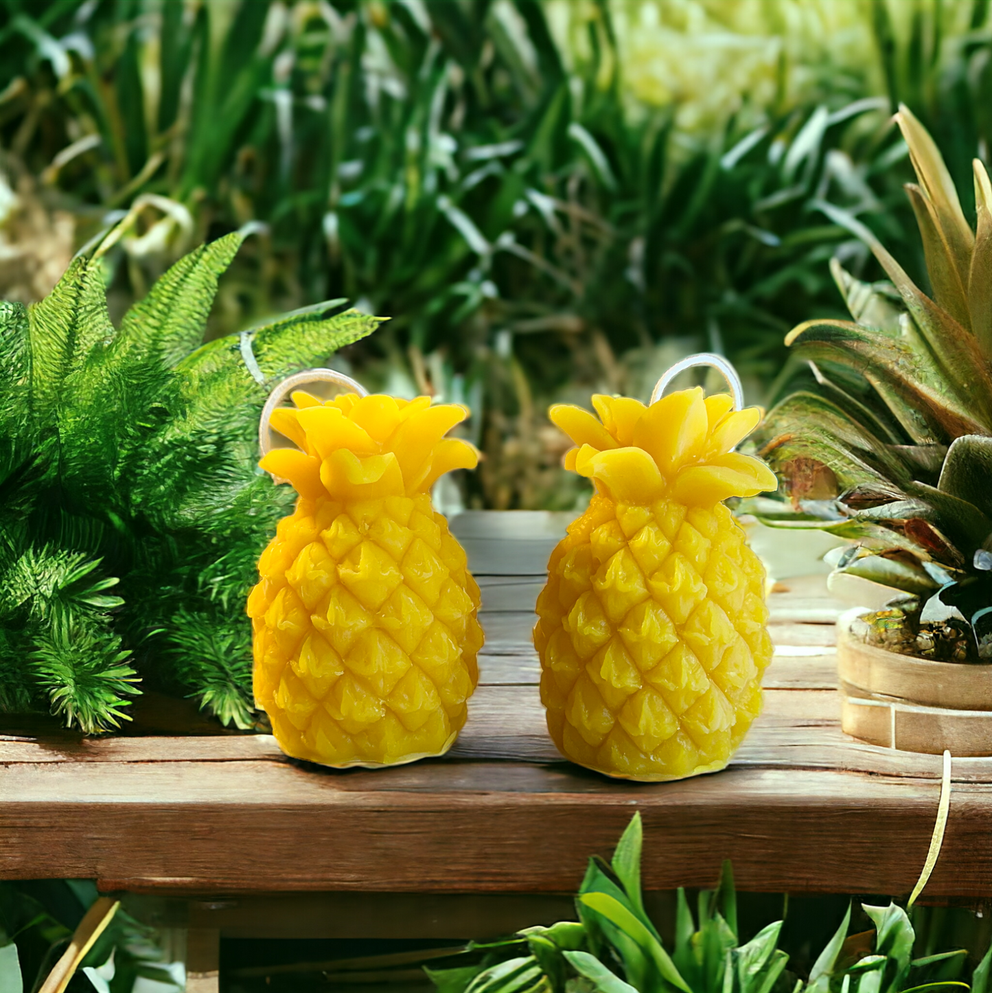 Pineapple Pure Beeswax Candle - Set of 2