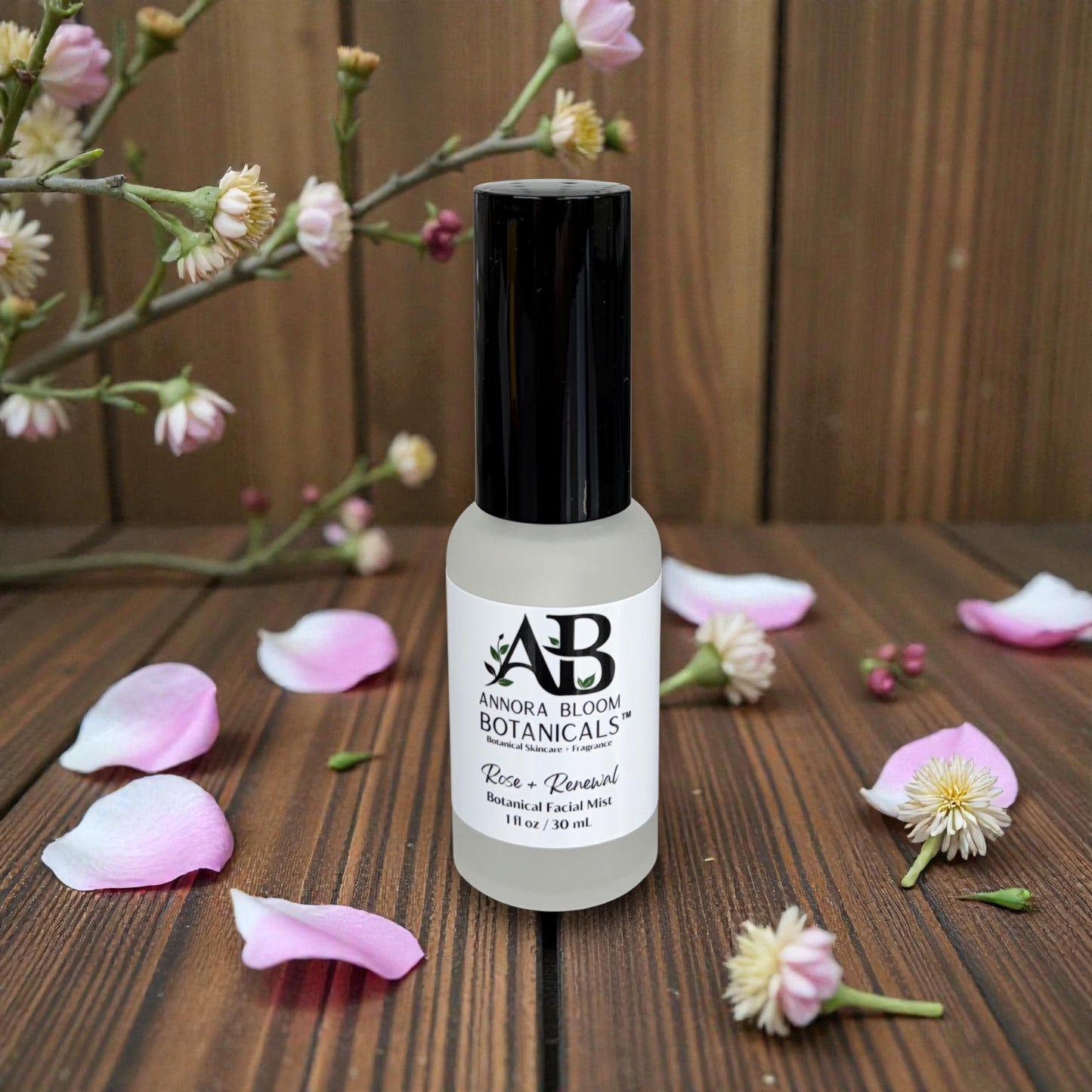 Rose + Renewal Botanical Facial Mist (1 fl oz) | Essence-Style Hydration | Annora Bloom Botanicals