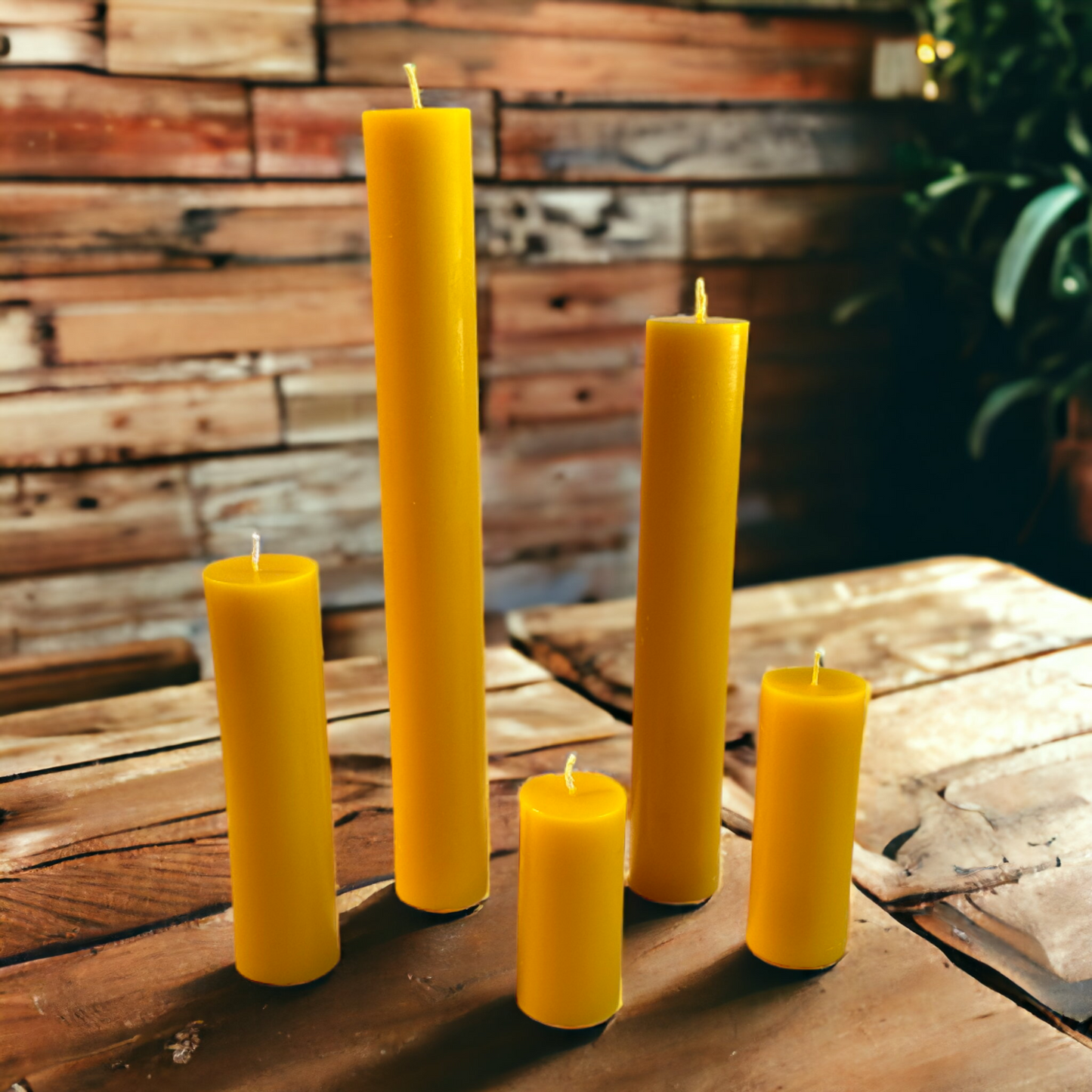 Beeswax Pillar Candles 1.5 Inches Wide - Choose Your Height