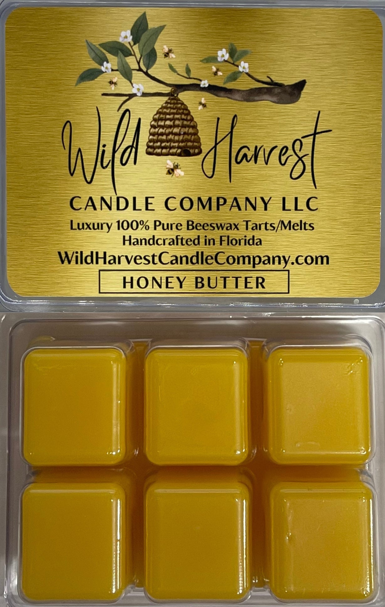 HONEY BUTTER SCENTED - Pure Beeswax Melts for Warmers, (1-PACK)