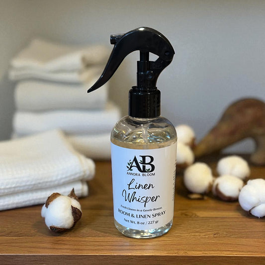 Linen Whisper – Handcrafted Luxury Linen & Room Spray 8 oz - Annora Bloom