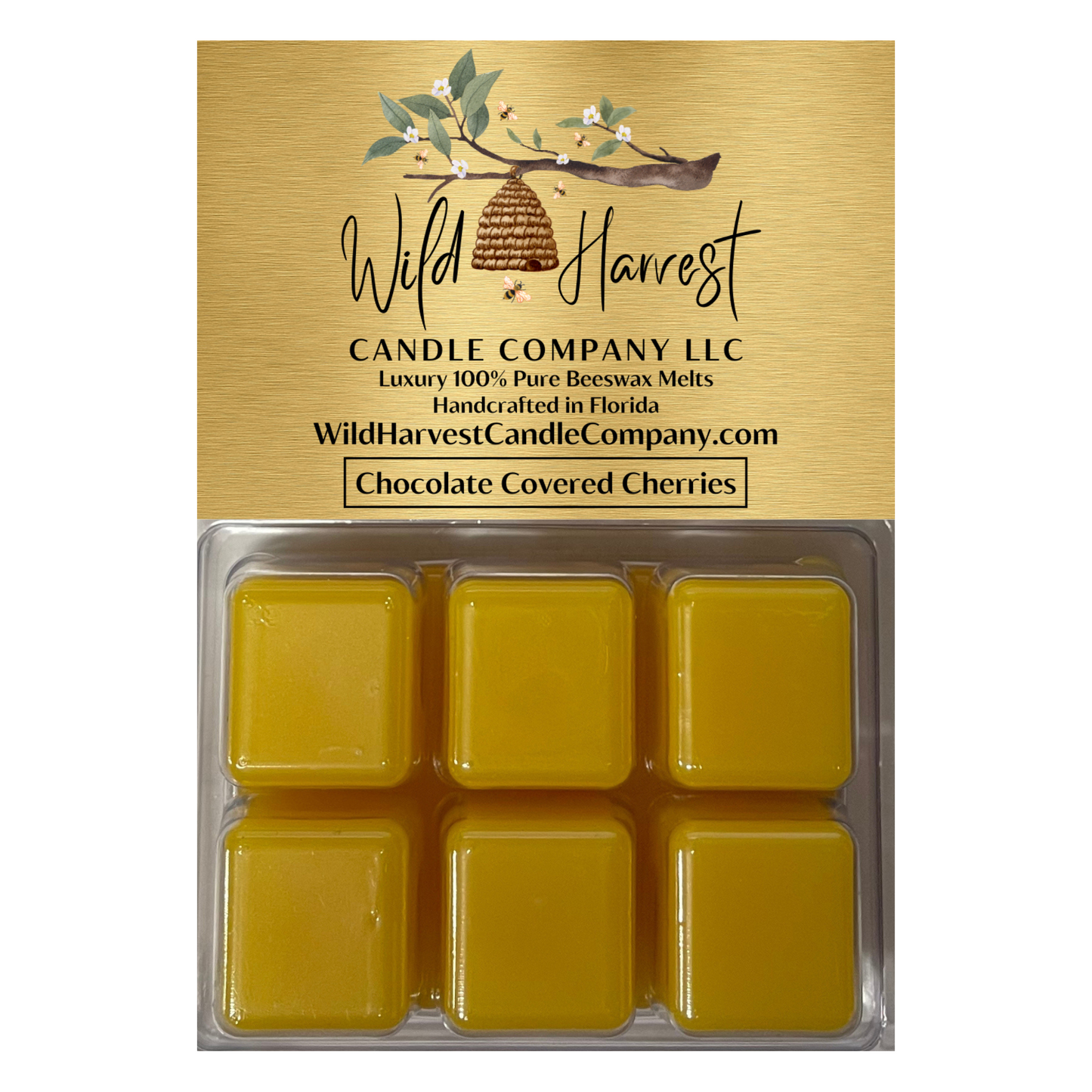 Chocolate Covered Cherries Scented - Pure Beeswax Melts (1-Pack)