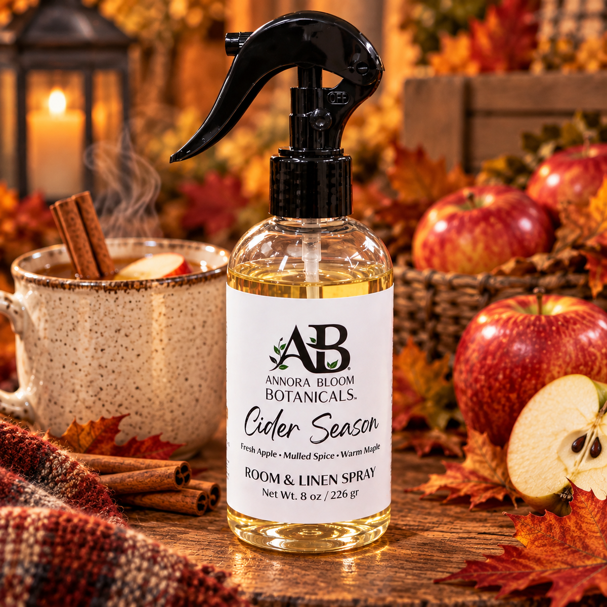 Cider Season – Handcrafted Luxury Linen & Room Spray 8 oz - Annora Bloom