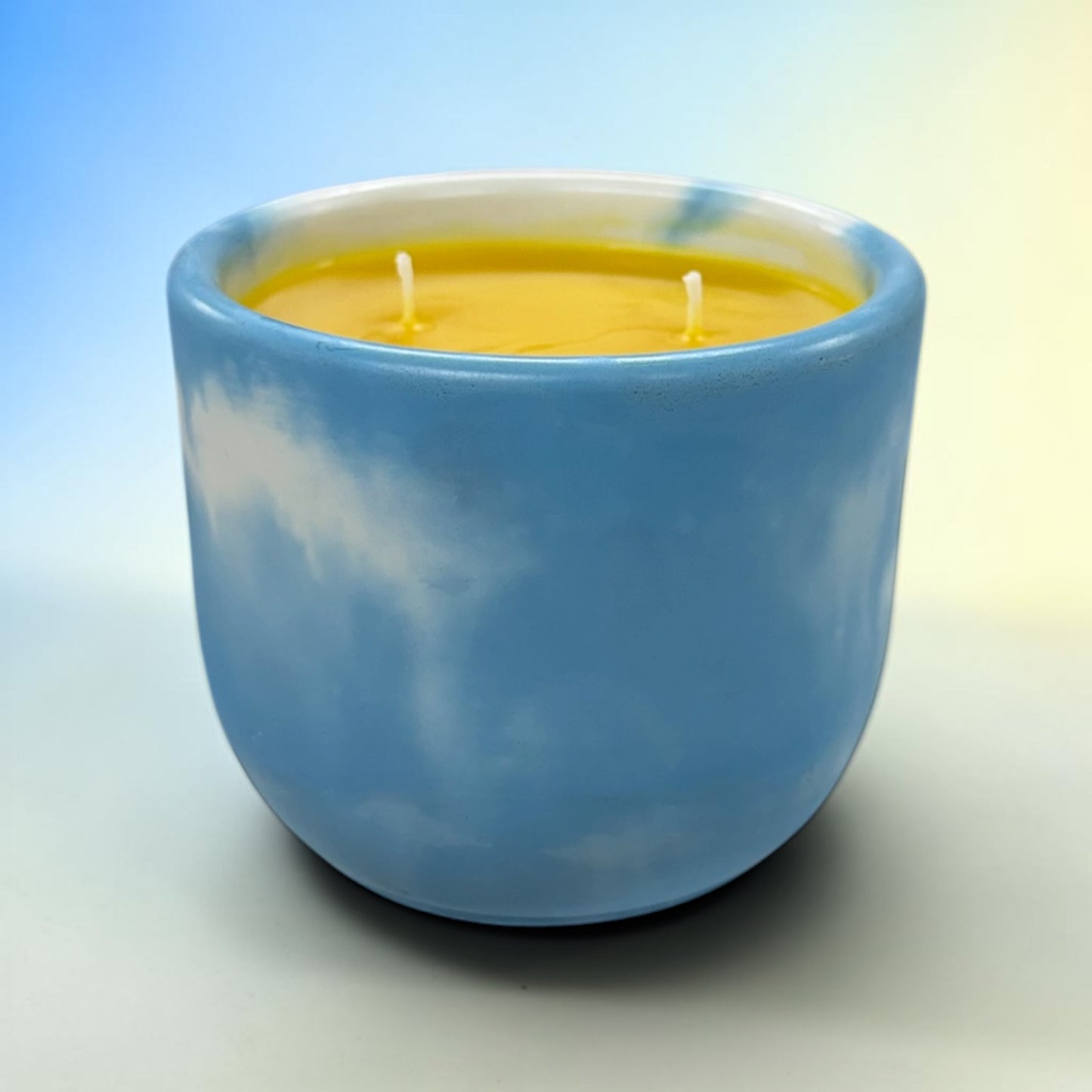 Day Dreaming | Scented Pure Beeswax Candle | Lavender, White Tea & Summer Air | 8 oz Cloud Concrete Vessel