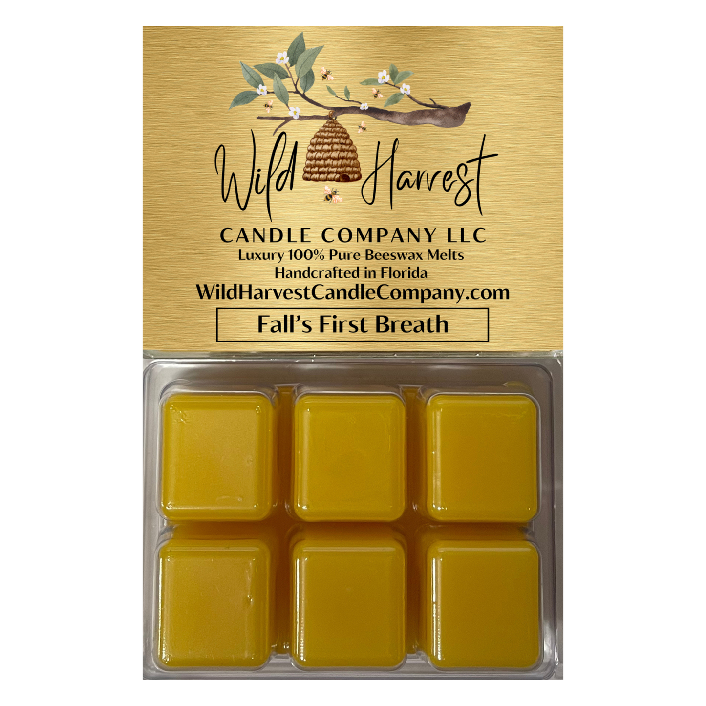Fall's First Breath Scented - Pure Beeswax Melts for Warmers, (1-PACK)