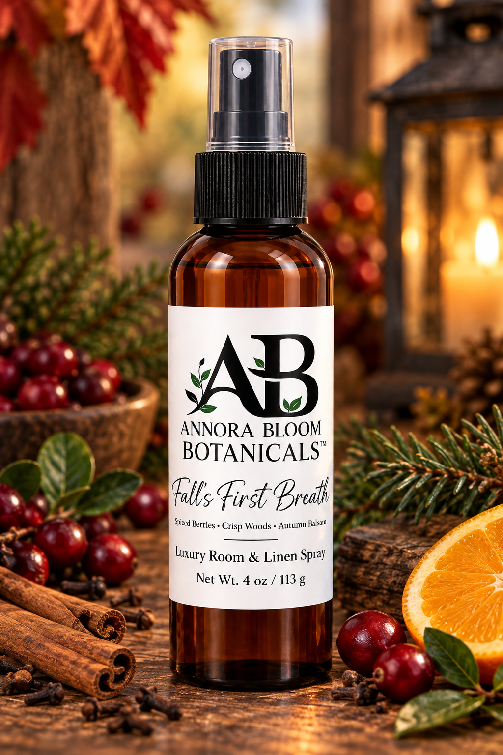 Fall's First Breath – Luxury Mini Room Spray (4 oz) By Annora Bloom Botanicals