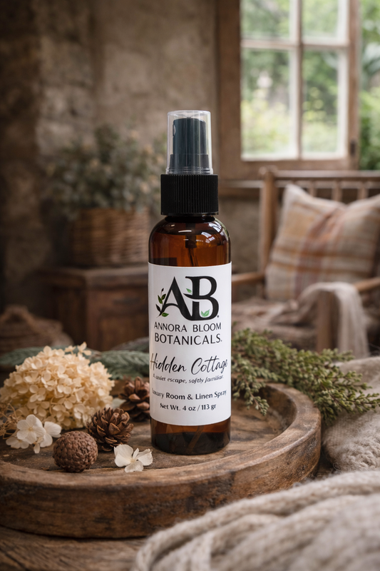 Hidden Cottage – Luxury Mini Room Spray (4 oz) By Annora Bloom Botanicals