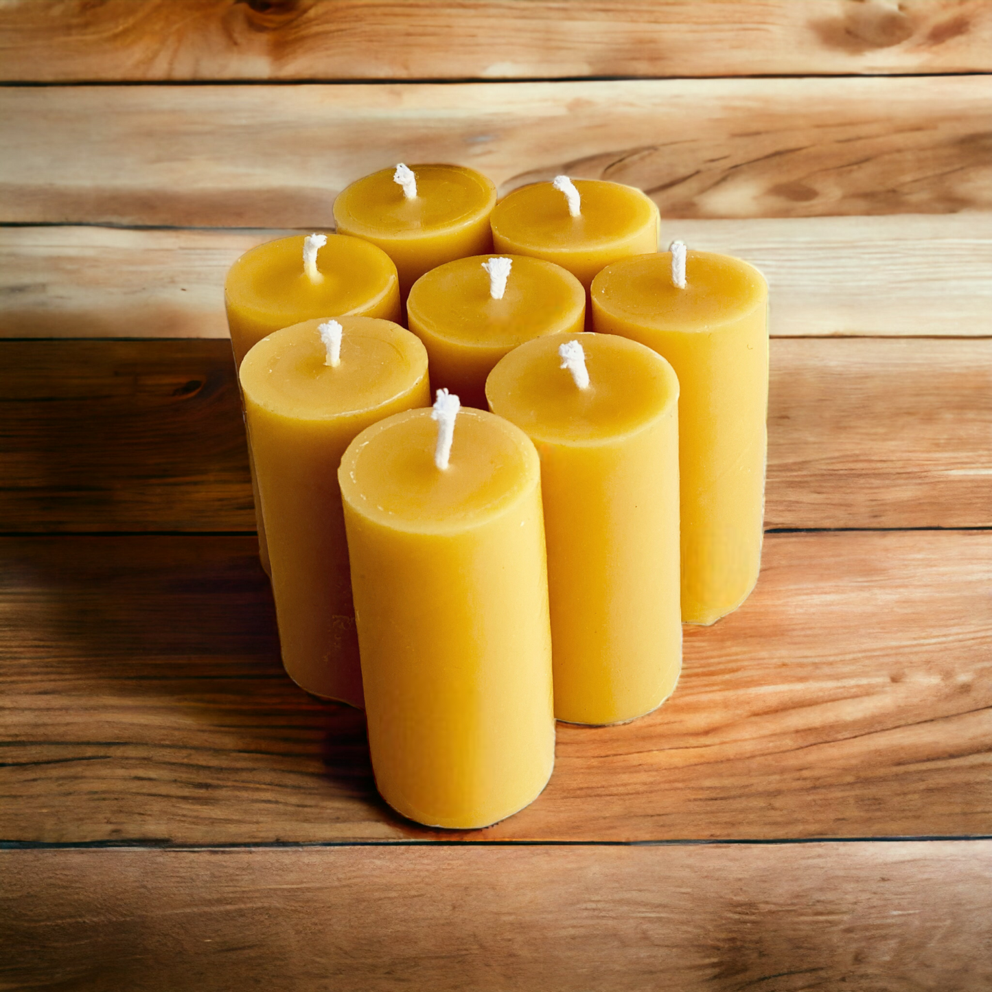 Mini Beeswax Pillar Candles