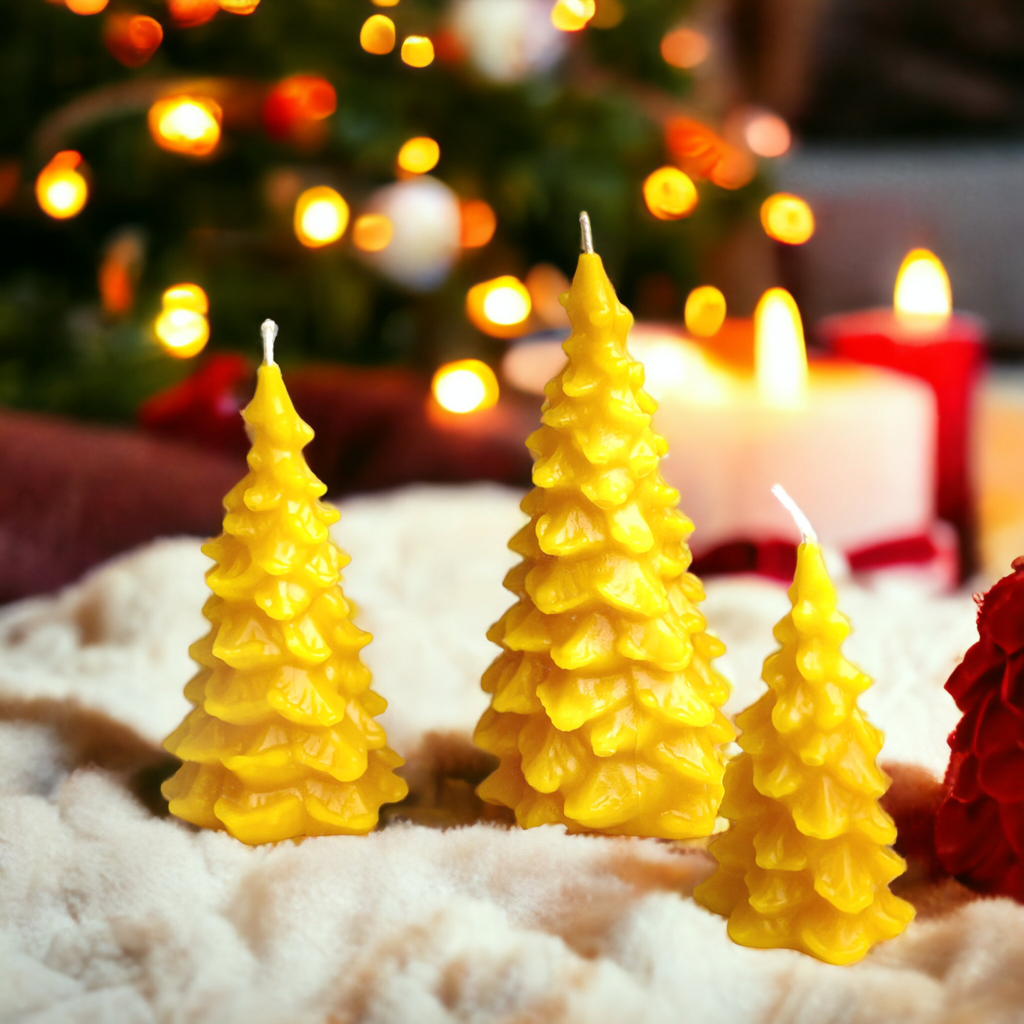 Christmas Tree Pure Beeswax Candles