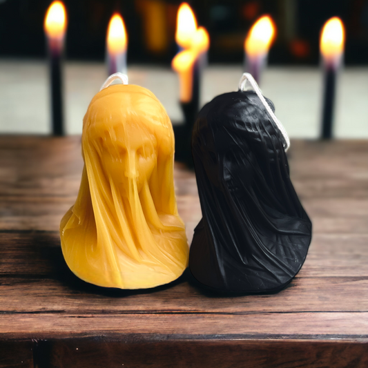 Veiled Lady Pure Beeswax Candle