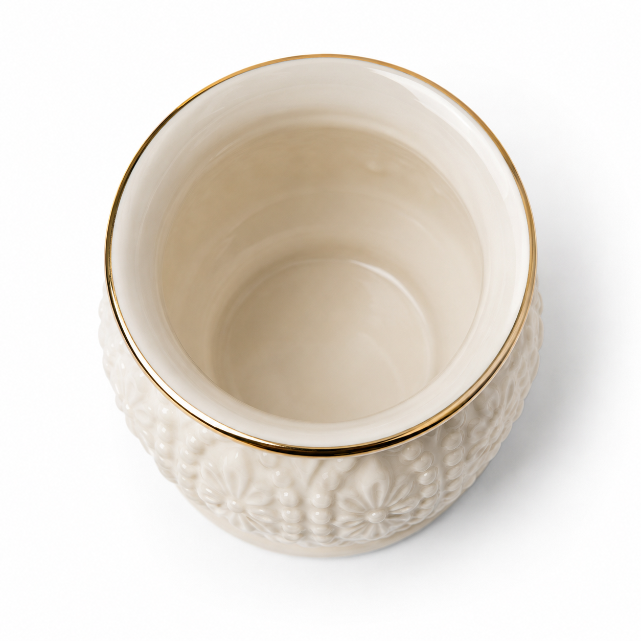Vintage Lenox Ivory Porcelain Votive & Tealight Holder Set with Pure Beeswax Tealight Candle Bundle