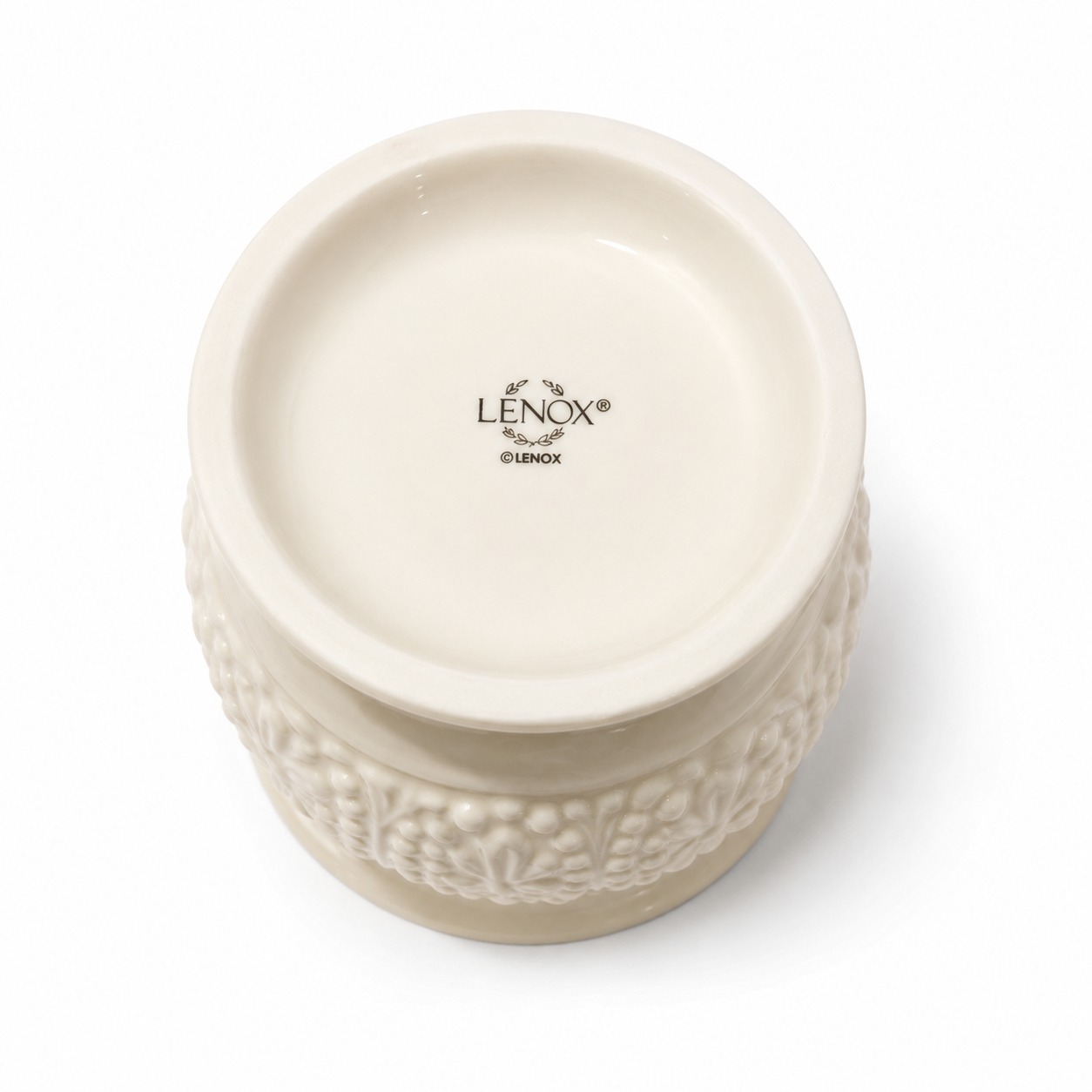 Vintage Lenox Ivory Porcelain Votive & Tealight Holder Set with Pure Beeswax Tealight Candle Bundle