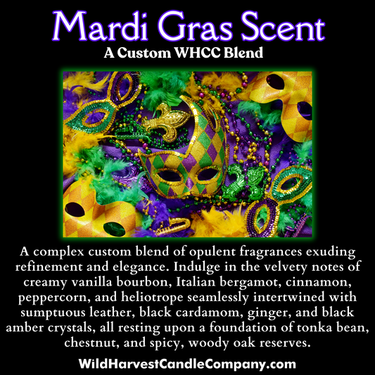 MARDI GRAS SCENTED - Pure Beeswax Melts for Warmers, (1-PACK)