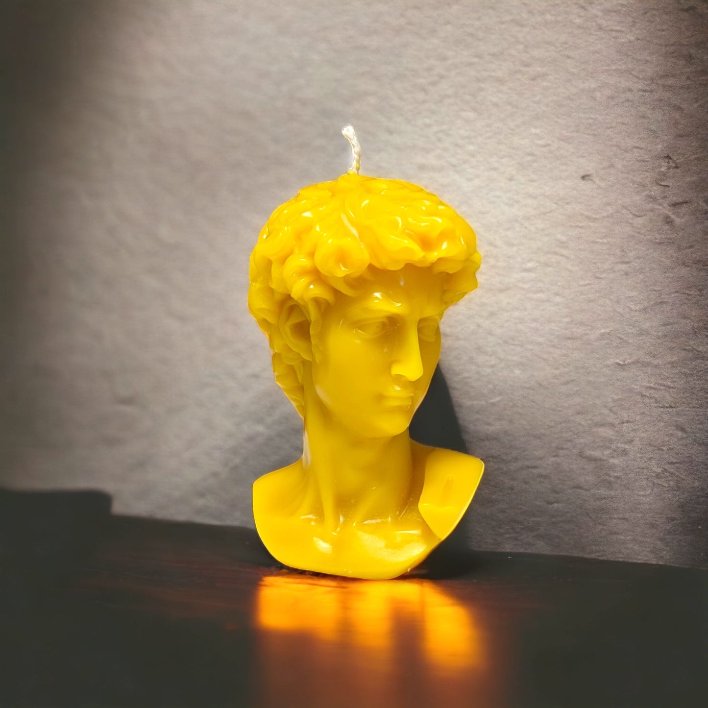 David Head Statue Candle - 100% Pure Beeswax Candle