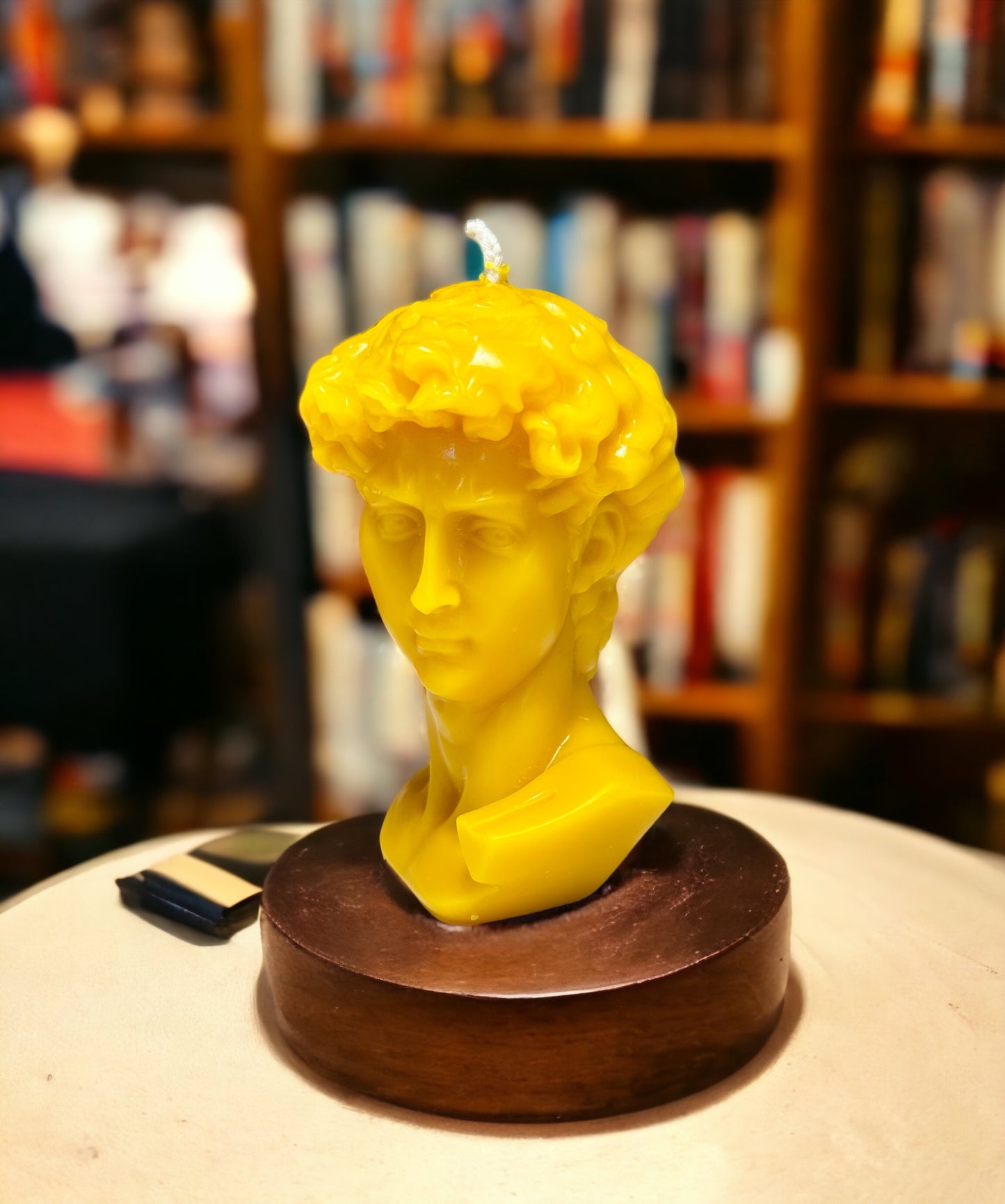 David Head Statue Candle - 100% Pure Beeswax Candle