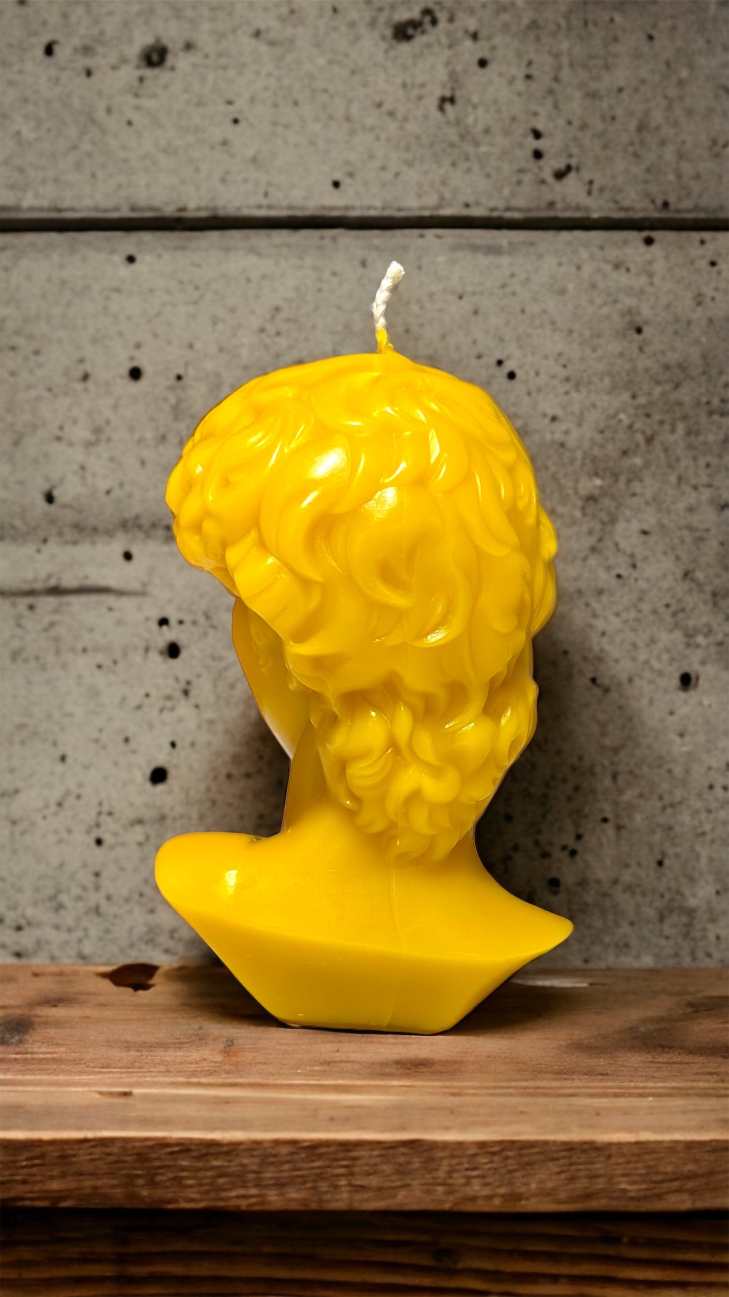 David Head Statue Candle - 100% Pure Beeswax Candle