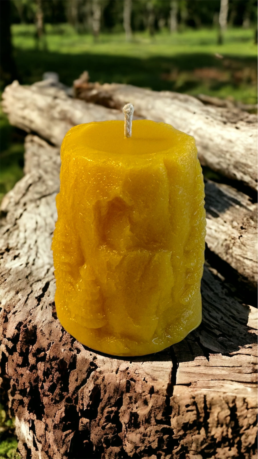 Rock Pillar Pure Beeswax Candle