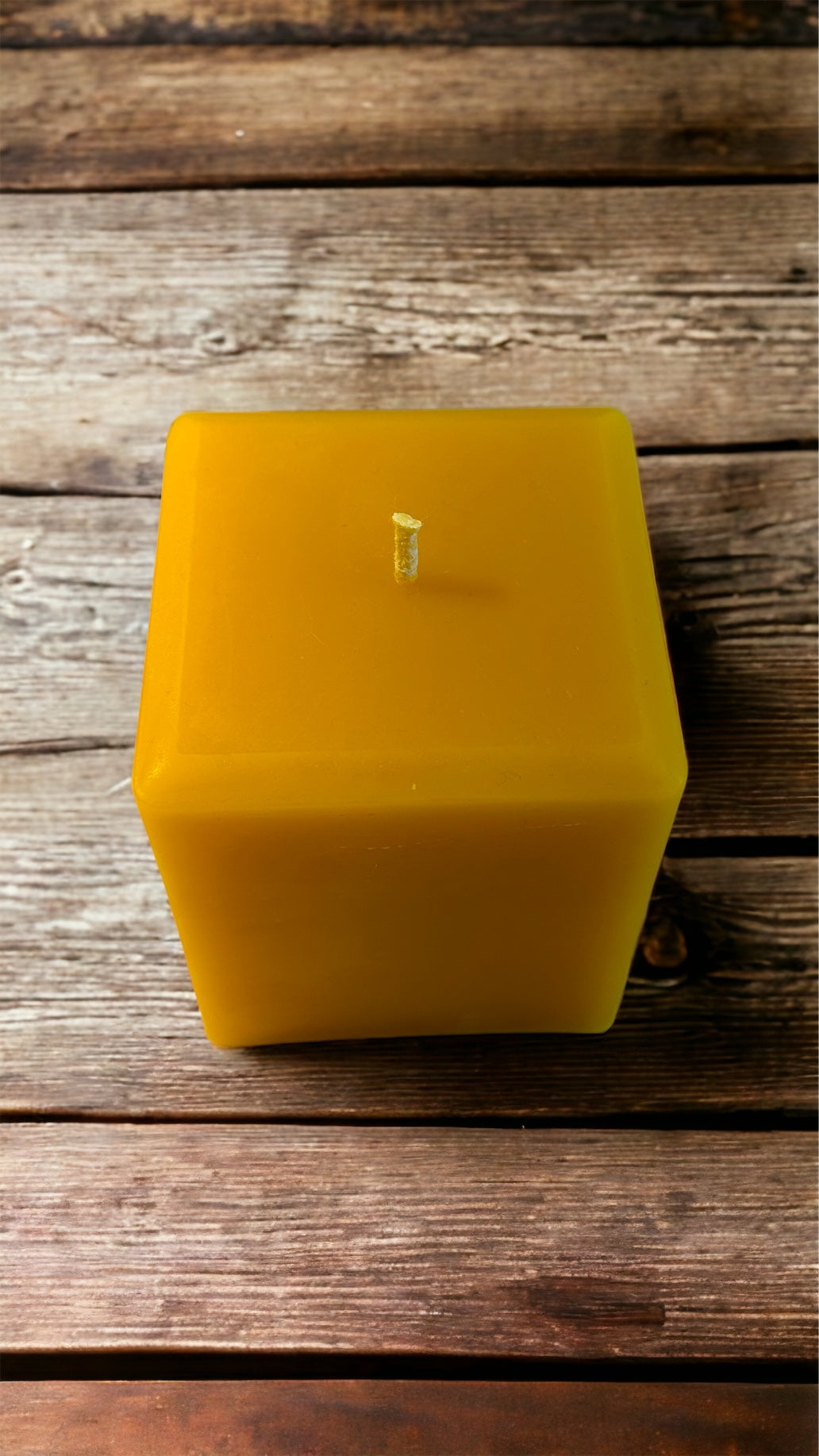 Square Shaped Pure Beeswax Pillar Candle