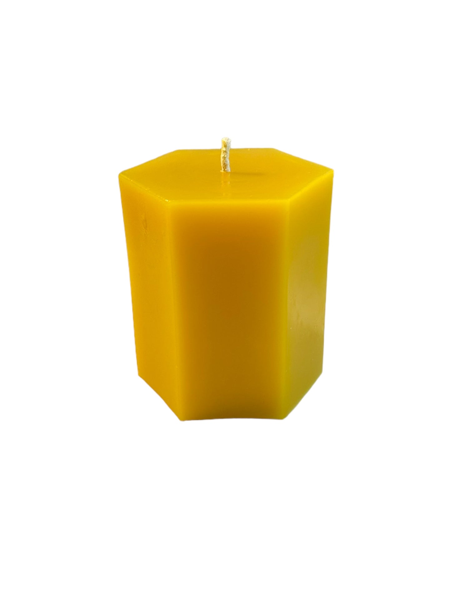 Hexagon Shaped Pure Beeswax Pillar Candle