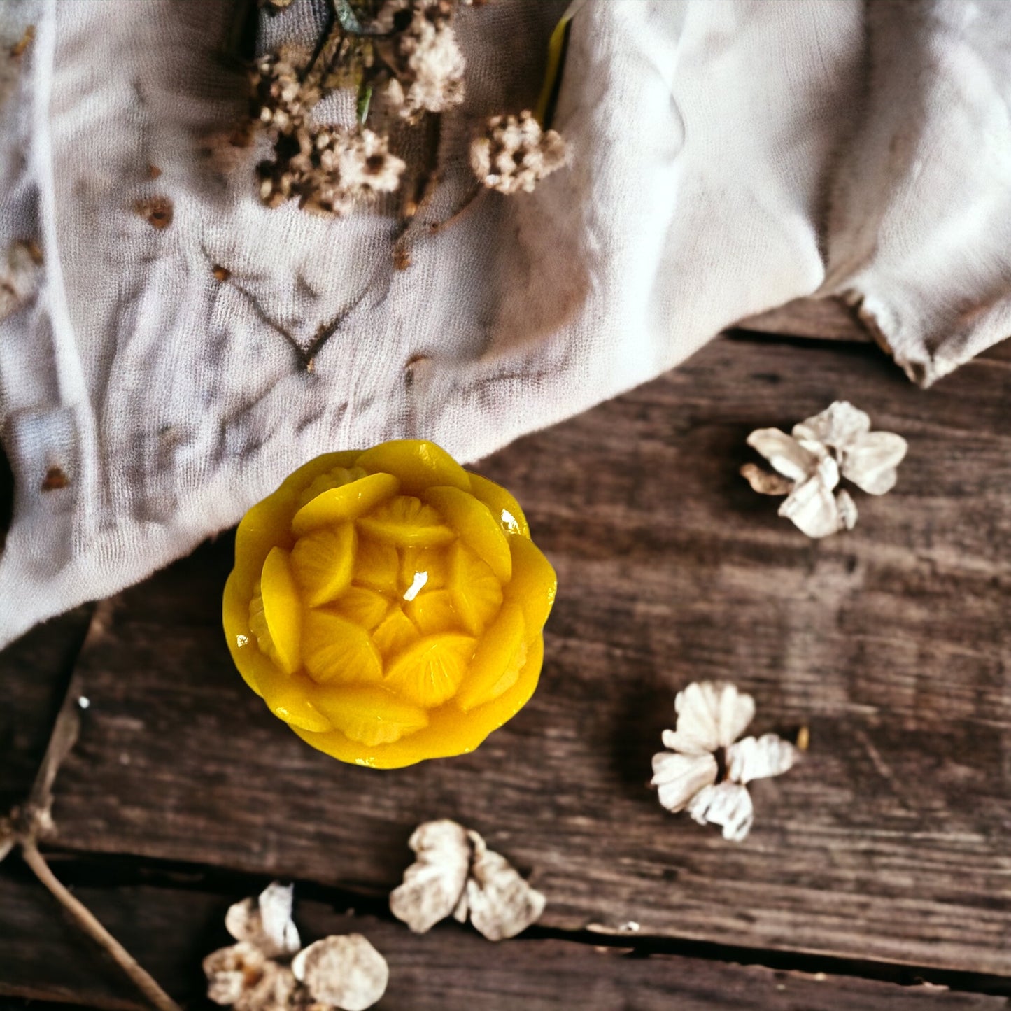 Lotus Flower Pure Beeswax Candle - Set of 2