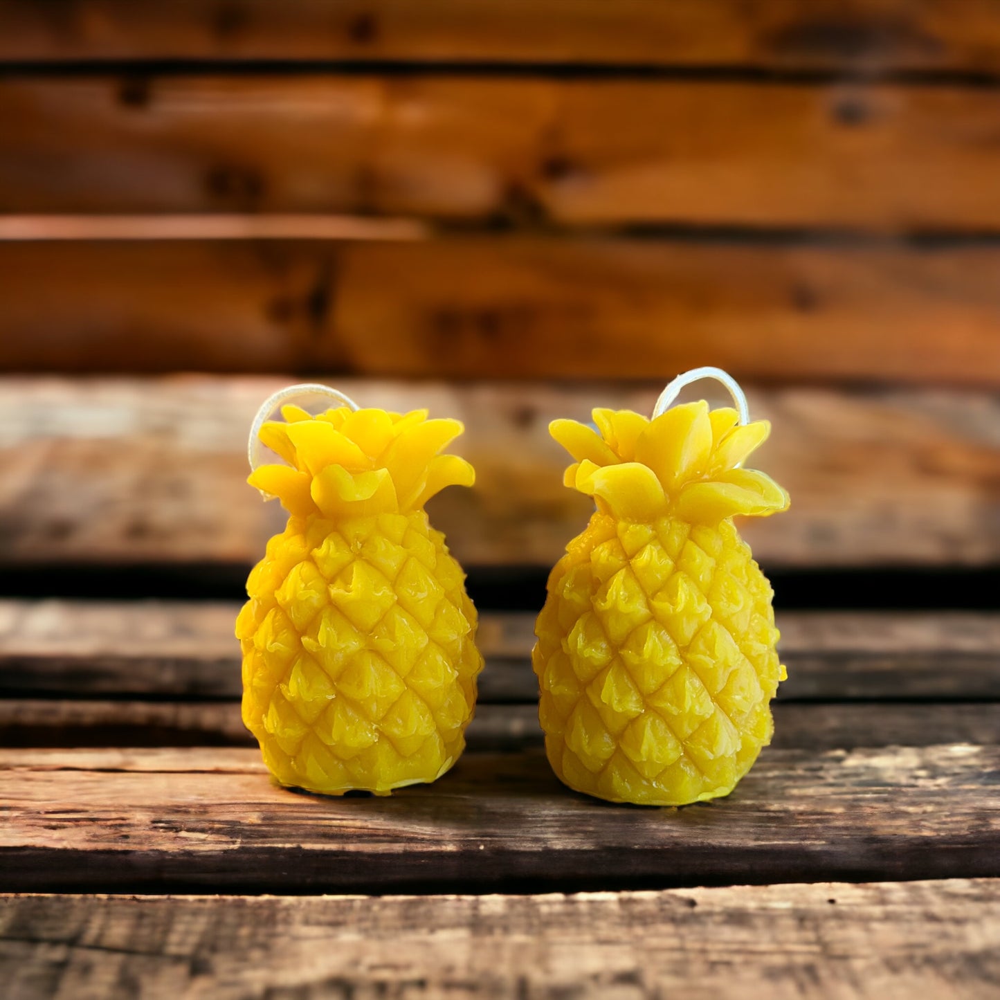 Pineapple Pure Beeswax Candle - Set of 2