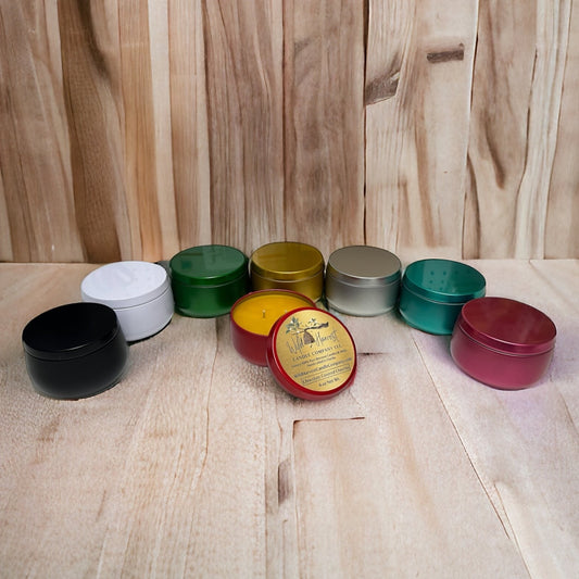Beeswax Candle Tins - 6 oz Size - Choose Your Favorite Scents & Color!