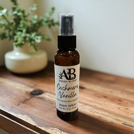 Cashmere Vanilla – Luxury Body Spray 4 oz - By Annora Bloom
