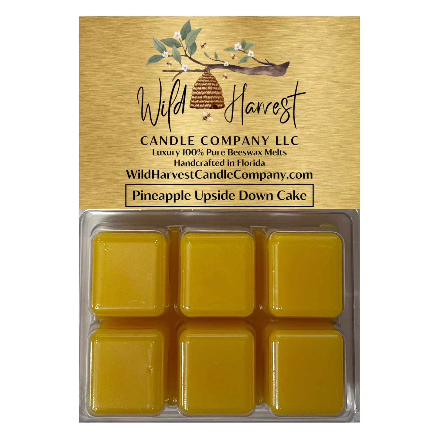 Pineapple Upside Down Cake Scented - Pure Beeswax Melts (1-Pack)